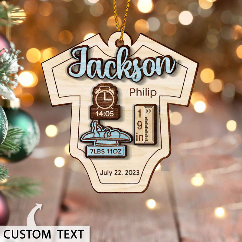 Baby's First Christmas Ornament 2023, Personalized Baby Birth Stats Ornament, Baby Keepsake, Newborn Gift, New Baby Gift, Baby Shower Gift - 8.jpg