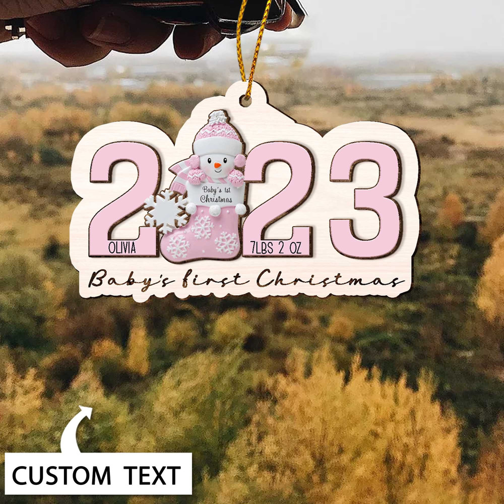 Baby's First Christmas Ornament 2023, Personalized New Baby Ornament, Birth Stats Keepsake, Baby Announcement, Newborn Gift, New Baby Gift - 10.jpg
