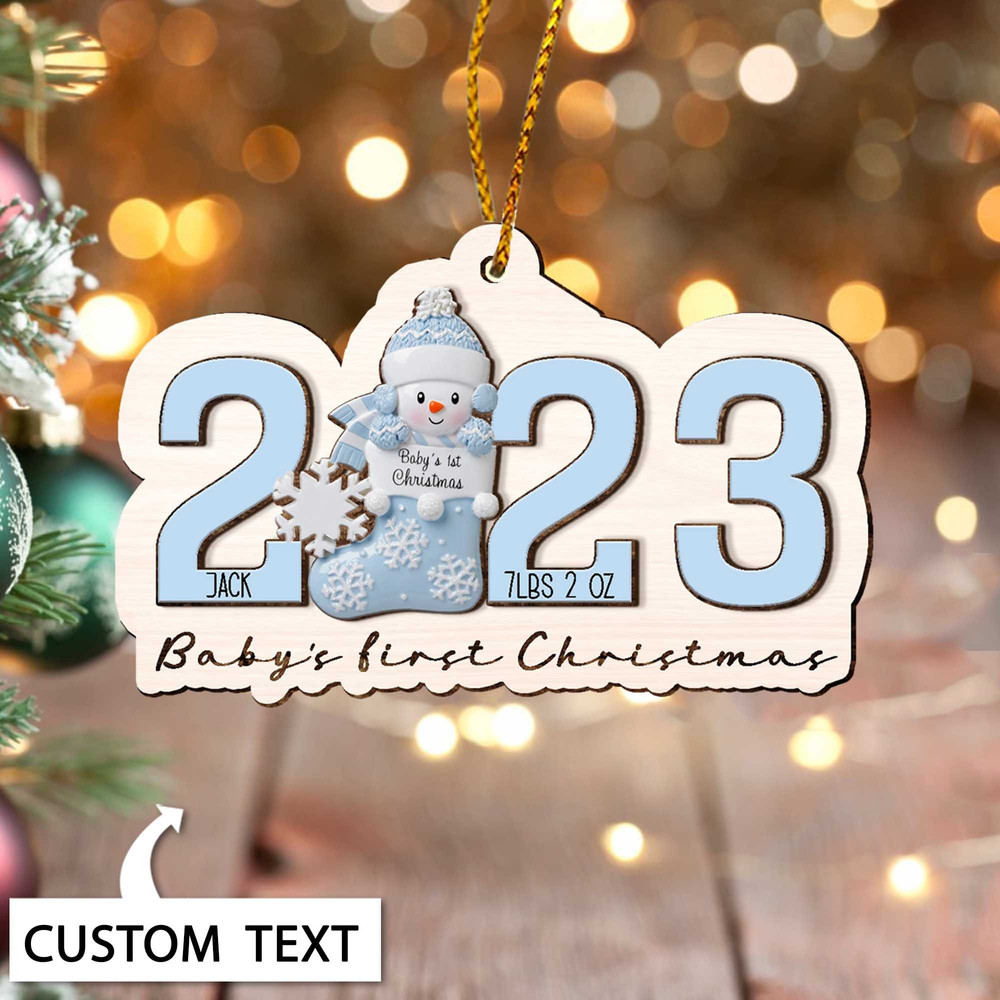 Baby's First Christmas Ornament 2023, Personalized New Baby Ornament, Birth Stats Keepsake, Baby Announcement, Newborn Gift, New Baby Gift - 4.jpg