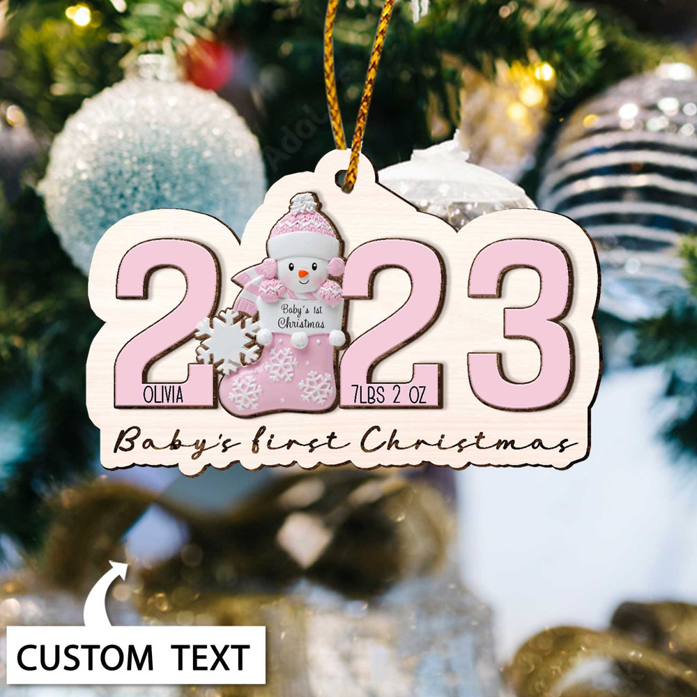 Baby's First Christmas Ornament 2023, Personalized New Baby Ornament, Birth Stats Keepsake, Baby Announcement, Newborn Gift, New Baby Gift - 7.jpg