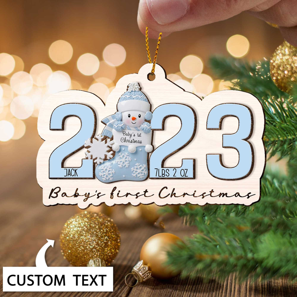 Baby's First Christmas Ornament 2023, Personalized New Baby Ornament, Birth Stats Keepsake, Baby Announcement, Newborn Gift, New Baby Gift - 8.jpg