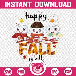 happy fall y'all dental png, dentist thanksgiving png, pumpkin teeth png, dental design, thanksgiving sublimation, denti