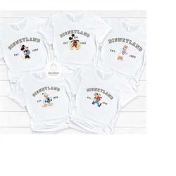 disneyland mickey and co 1955 comfort color shirt, disneyland family trip shirt, custome disneyland family shirts, disne