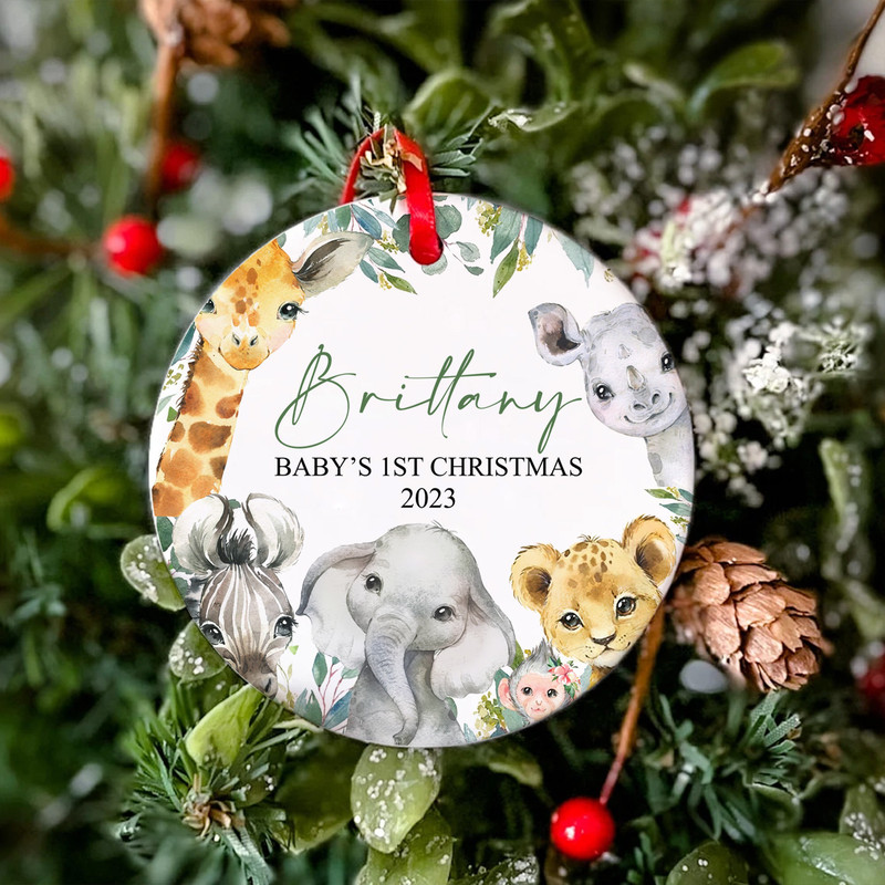 Personalized Baby First Christmas Ornament 2023, Baby Shower Gift, Custom Baby Keepsake, Newborn Gift, 1st Christmas, New Baby, Bauble - 10.jpg