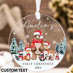 Personalized Baby First Christmas Ornament, New Baby Christmas Gift, Baby Keepsake