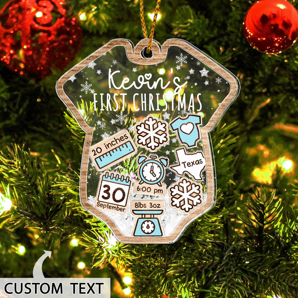 Personalized Baby First's Christmas Ornament, Custom New Baby Gift, 4D Shake Babies Ornament, Baby Shower Gift, Christmas Gift For Parents - 7.jpg