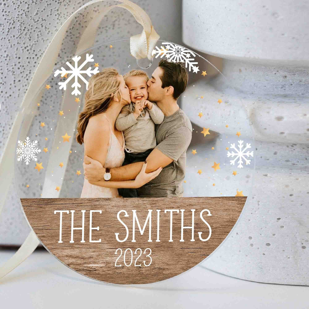 Personalized Christmas Ornament, Christmas Gift, Family Picture Ornament, Custom Family Ornament, Photo Ornament, Family Keepsake Ornament - 1.jpg