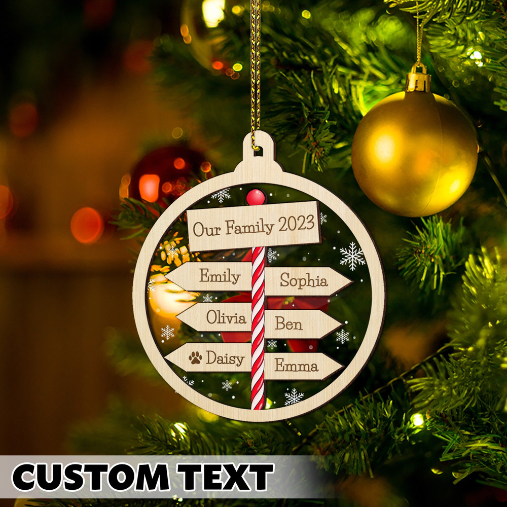 Personalized Family Christmas Ornament 2023, North Pole Ornament with Family Names, Custom Family Keepsake, Family Ornament, Christmas Gift - 4.jpg