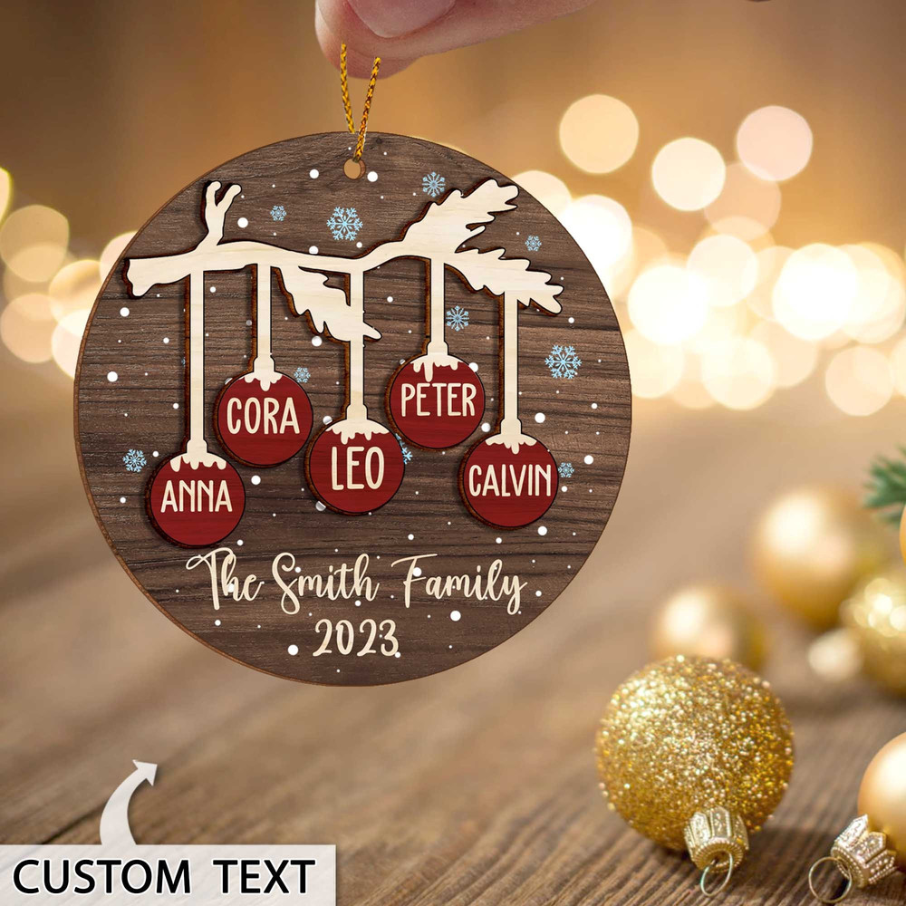 Personalized Family Christmas Ornaments, 2023 Christmas Ornament With Family Member Names, Custom Family Ornament, Family Christmas Gift - 4.jpg