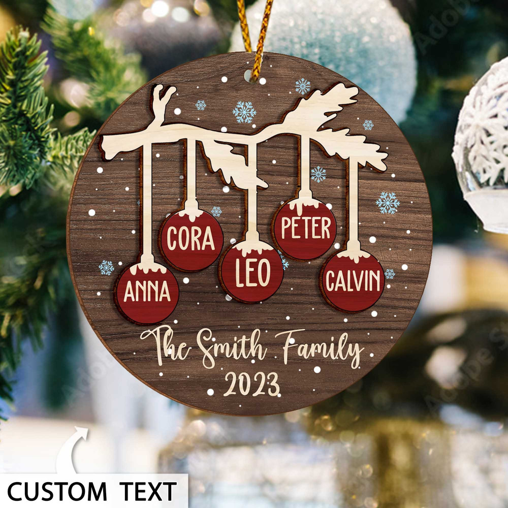 Personalized Family Christmas Ornaments, 2023 Christmas Ornament With Family Member Names, Custom Family Ornament, Family Christmas Gift - 5.jpg
