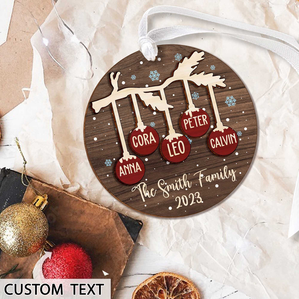 Personalized Family Christmas Ornaments, 2023 Christmas Ornament With Family Member Names, Custom Family Ornament, Family Christmas Gift - 6.jpg