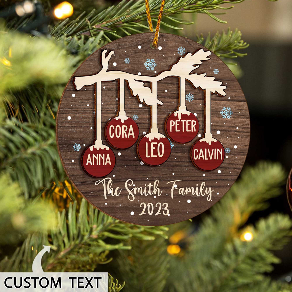 Personalized Family Christmas Ornaments, 2023 Christmas Ornament With Family Member Names, Custom Family Ornament, Family Christmas Gift - 7.jpg