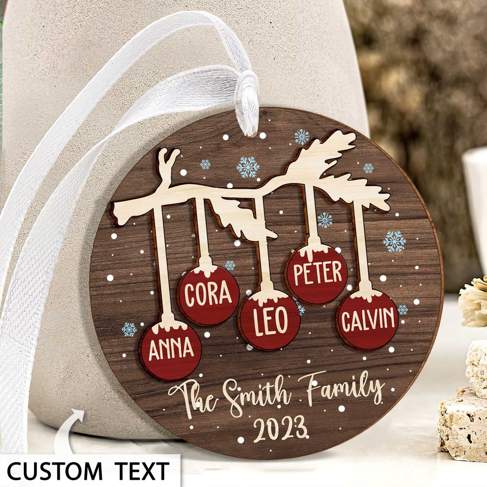 Personalized Family Christmas Ornaments, 2023 Christmas Ornament With Family Member Names, Custom Family Ornament, Family Christmas Gift - 8.jpg