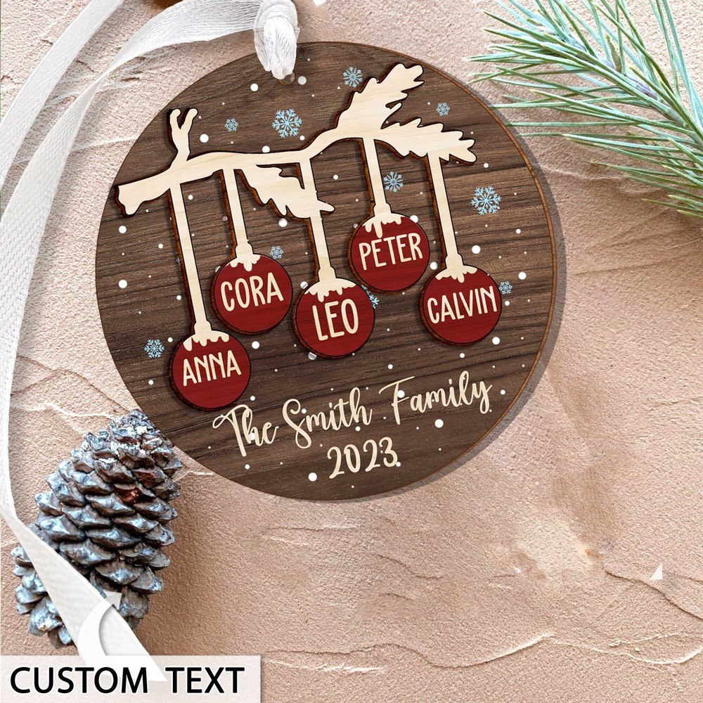 Personalized Family Christmas Ornaments, 2023 Christmas Ornament With Family Member Names, Custom Family Ornament, Family Christmas Gift - 9.jpg