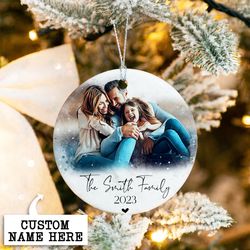 Personalized Family Picture Ornament, Christmas Gift, Custom Photo Ornament