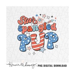 star spangled pup png - american dog png - dog mama - dog mom - 4th of july dog png - american flag - patriotic dog png