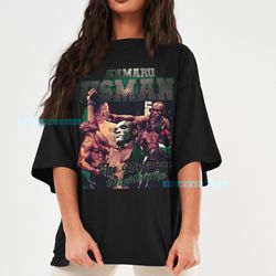 kamaru usman shirt american professional fighter the nigerian nightmare tshirt 90s retro vintage graphic tee hoodie swea