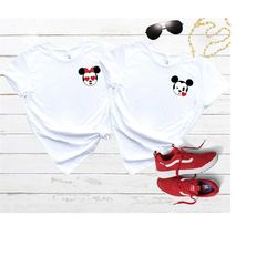 mickey-minnie mouse shirt, disneyworld couple shirt, disney vacation matching tees, couples shirts, valentines trip shir