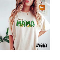 lucky mama shirt, comfort colors st patricks day shirt, shamrock shirt, leopard st patricks day shirt, lucky shirt, patr