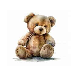watercolor teddy bear clipart, teddy bear cute clip art, card making clipart, digital paper clipart,watercolor illustration,instant download