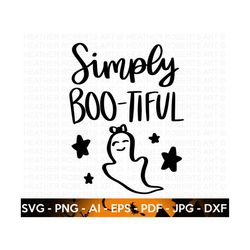simply boo-tiful svg, halloween svg, halloween shirt svg, ghost, witch shirt svg, halloween costume svg, hand lettered, cricut cut files