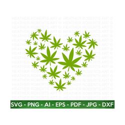 heart weed svg, weed svg, marijuana svg, cannabis svg, smoke weed svg, high svg, rolling tray svg, blunt svg, cut file cricut, silhouette