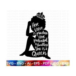 she is a queen svg, black girl magic svg, black woman svg, black queen, boss lady , black lives matter, fierce, strong woman,cut file cricut