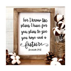 christian svg, jeremiah 29:11, scripture, instant download, bible verse, cut files for cricut, religious svg, jesus, god, faith svg dxf