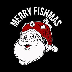 merry fishmas png svg, santa head, ho ho ho, fishing santa cricut, christmas svg, logo christmas svg, instant download