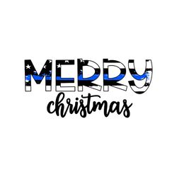 thin blue line police officer merry christmas svg sublimation design blue, logo christmas svg, instant download