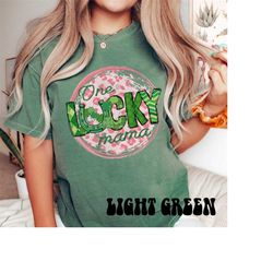 one lucky mama shirt, comfort colors women's st patty's shirt, st patrick's day shirt, st patty's mom shirt, mother's da