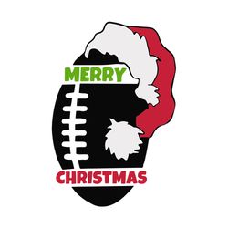 football santa svg,football svg files,football with santa hat,merry christmas svg, logo christmas svg, instant download