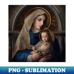 Madonna and Child - Modern Sublimation PNG File - Add a Festive Touch to Every Day