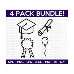 graduation doodle svg bundle, graduation svg, graduation cap, diploma svg, graduation ribbon svg, doodle svg, cut files cricut, silhouette