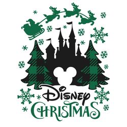 disneyland castle christmas tree mickey snowflake svg