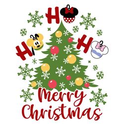 merry christmas tree disney mickey goofy donald svg