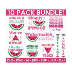 watermelon svg bundle, summer quotes svg, watermelon quotes svg, retro summer svg, summer svg, summer vibes, cut files cricut, silhouette