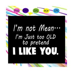 I'm not mean i'm just too old to pretend, gift for friend, best friend gift, friends, friends svg, best friend, trending