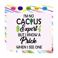 i'm no cactus expert but i know a prick when i see one, cactus svg,cactus shirt, cactus gift, cactus print, cactus silho