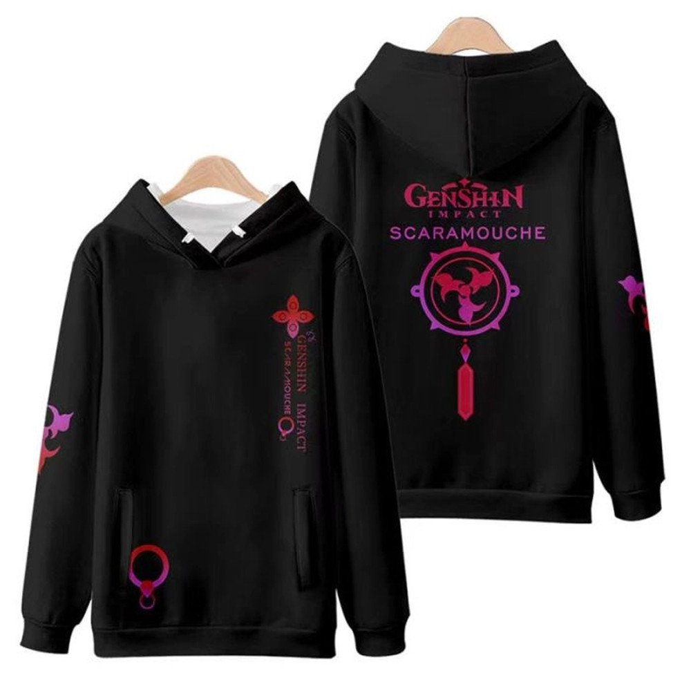 Scaramouche Genshin Impact All Over Print 3D Hoodie Zip Hoodie, Genshin Impact Hoodie 3D Zip Hoodie Fleece Hoodie