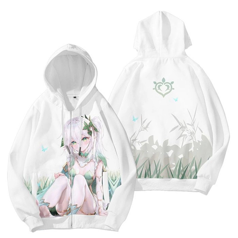 Nashida Genshin Impact All Over Print 3D Hoodie Zip Hoodie, Nashida Genshin Impact Hoodie 3D Zip Hoodie Fleece Hoodie