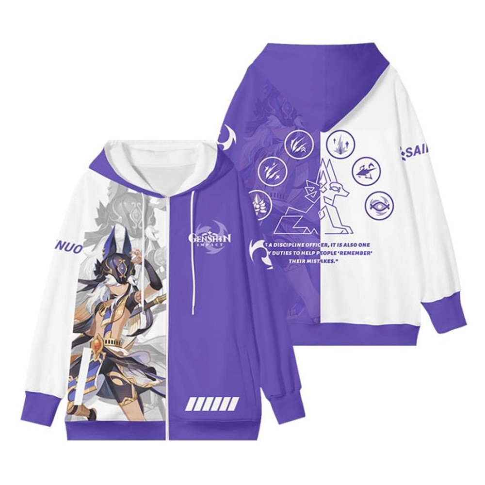 Cyno Genshin Impact All Over Print 3D Hoodie Zip Hoodie, Cyno Genshin Impact Hoodie 3D Zip Hoodie Fleece Hoodie