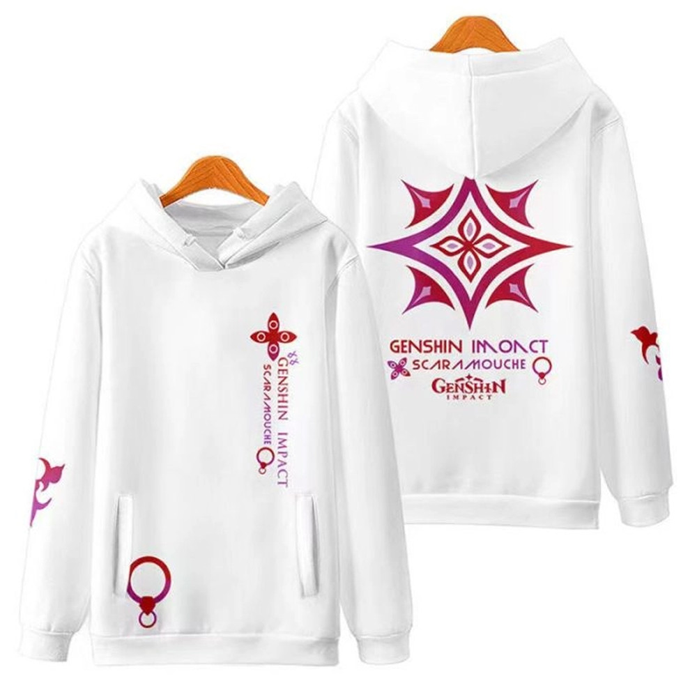 Scaramouche Genshin Impact All Over Print 3D Hoodie Zip Hoodie, Genshin Impact Hoodie 3D Zip Hoodie Fleece Hoodie