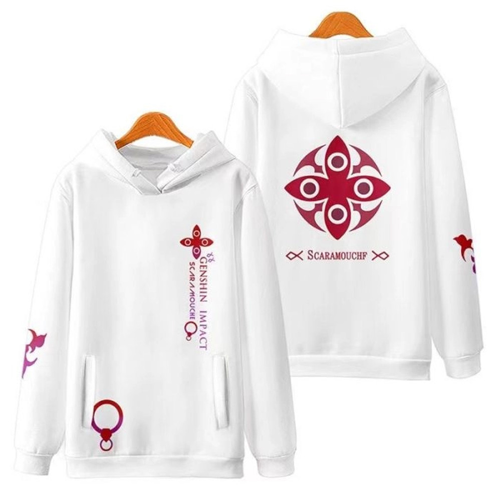 Scaramouche Genshin Impact All Over Print 3D Hoodie Zip Hoodie, Genshin Impact Hoodie 3D Zip Hoodie Fleece Hoodie