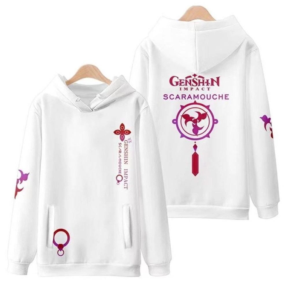 Scaramouche Genshin Impact All Over Print 3D Hoodie Zip Hoodie, Genshin Impact Hoodie 3D Zip Hoodie Fleece Hoodie