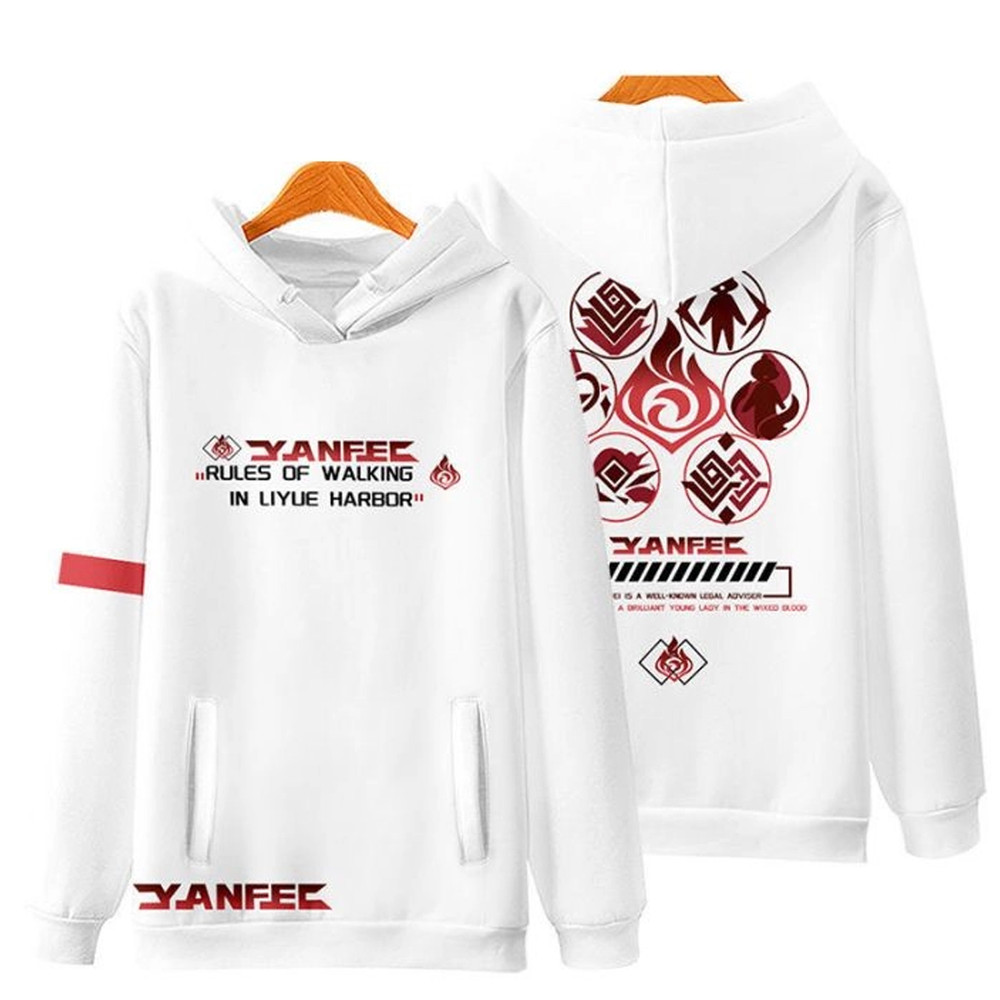 Yanfei Genshin Impact All Over Print 3D Hoodie Zip Hoodie, Yanfei Genshin Impact Hoodie 3D Zip Hoodie Fleece Hoodie