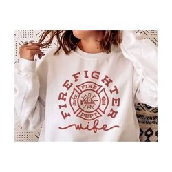 firefighter wife svg, png, eps, ai, firefighter shirt, cricut cut files, silhouette, digital downloads, occupation, firefighter badge