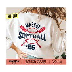 softball team template svg, png dxf eps, cricut cut file, name and number, softball svg for girls, softball shirt, name for team, silhouette