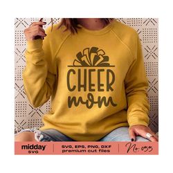 cheer mom svg, png dxf eps, cheerleader, cheerleading shirt, pom pom, cheer mama, cricut, silhouette, digital file, cheer team shirt
