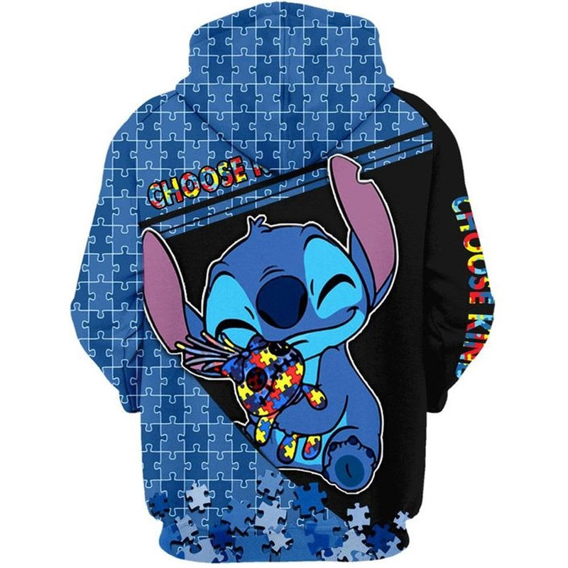 Cute Stitch All Over Print 3D Hoodie Zip Hoodie, Stitch Hoodie 3D Zip Hoodie Fleece Hoodie